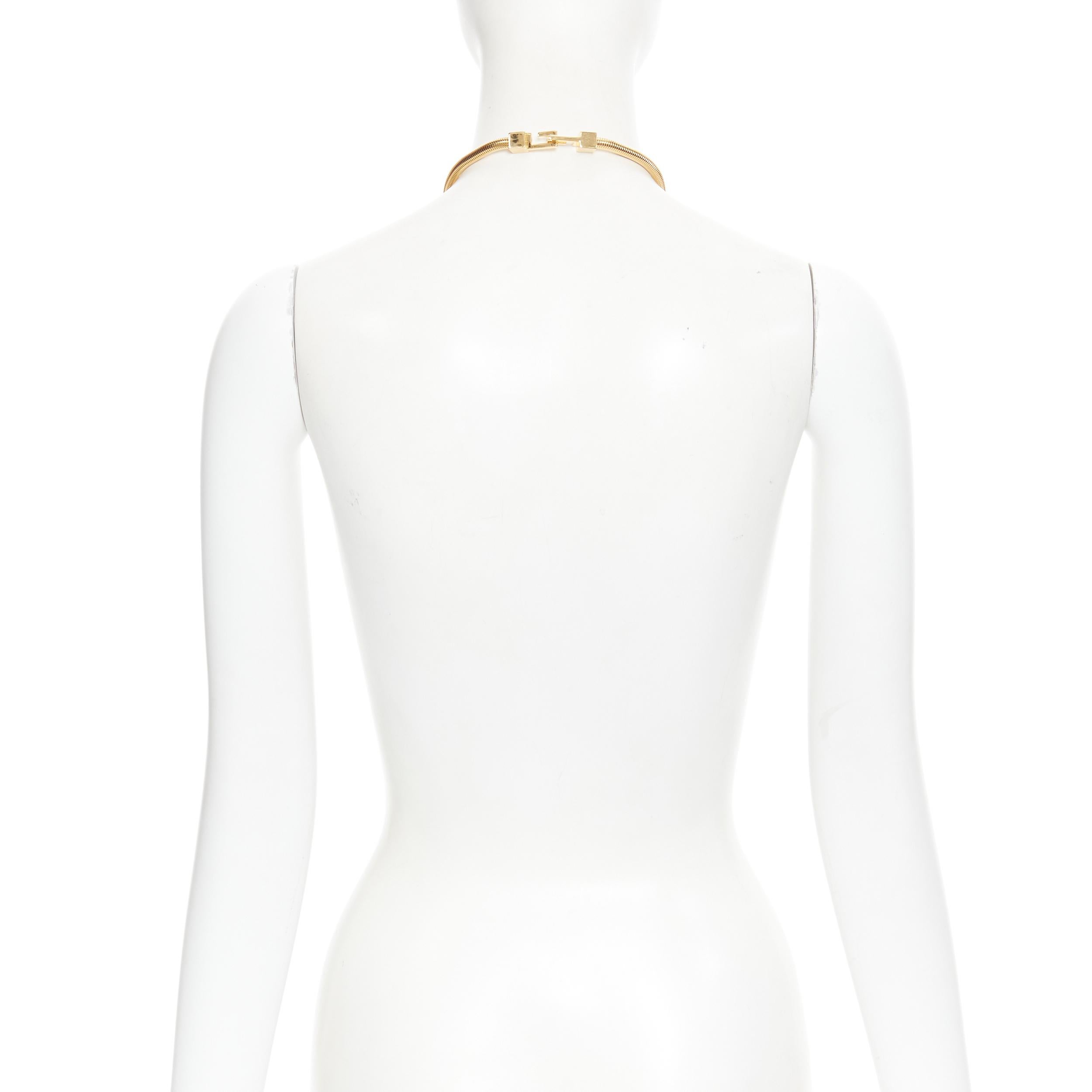 new SAINT LAURENT Hedi Slimane 2013 Runway Opium gold tassel coil necklace 1