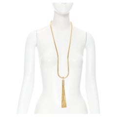 nuovo SAINT LAURENT Hedi Slimane 2013 Runway Opium collana a spirale con nappe d'oro