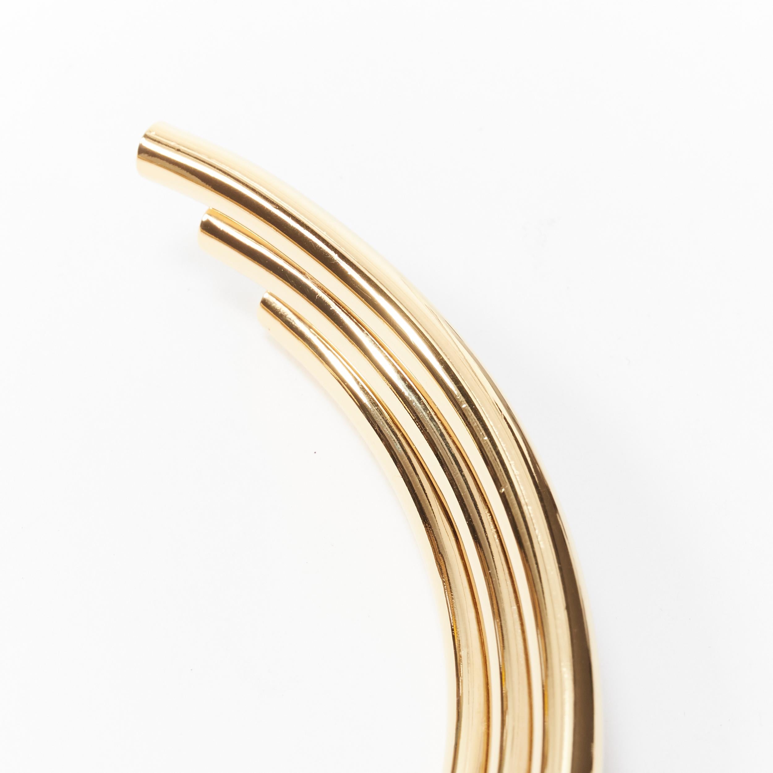 new SAINT LAURENT Hedi Slimane gold triple bar twisted choker necklace 2