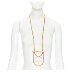 new SAINT LAURENT Hedi Slimane Opium white stone pendent coil chain necklace