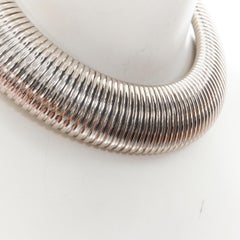 new SAINT LAURENT Hedi Slimane Serpentine silver brass choker collar necklace