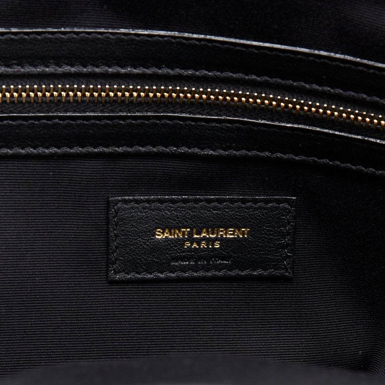 new SAINT LAURENT Le Monogramme Tote cotton jacquard black leather