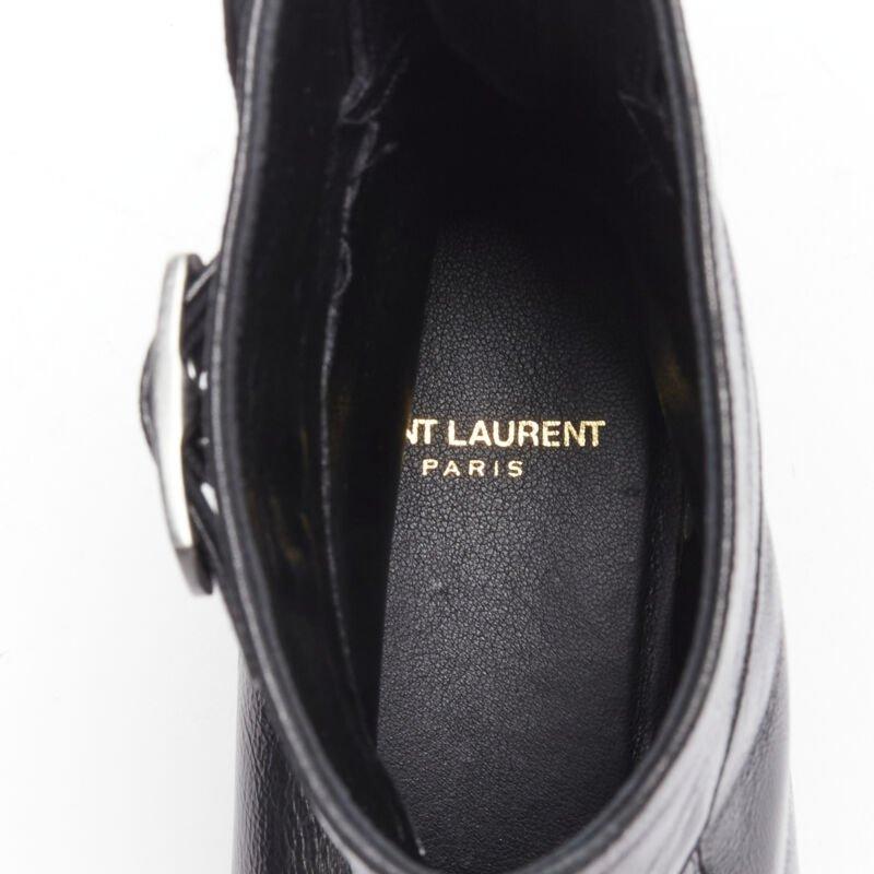new SAINT LAURENT Miles 30 Age Bootie Baby Eighty black square toe boot EU42 For Sale 7