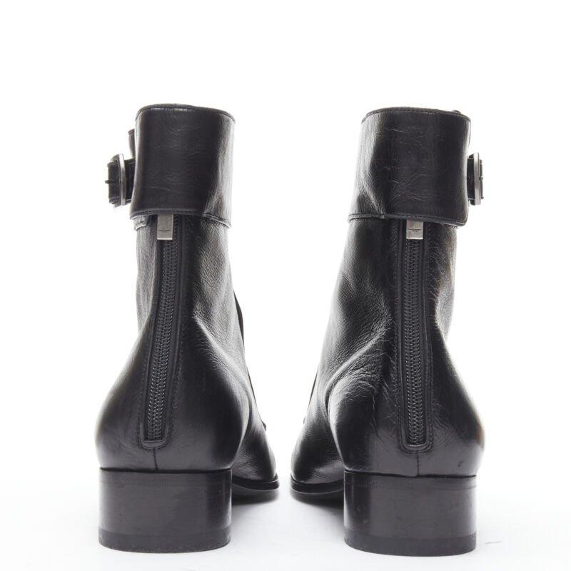 new SAINT LAURENT Miles 30 Age Bootie Baby Eighty black square toe boot EU42 For Sale 1