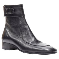 new SAINT LAURENT Miles 30 Age Bootie Baby Eighty black square toe boot EU42