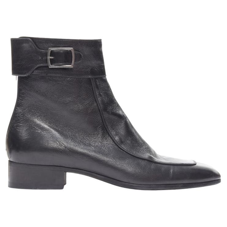 new SAINT LAURENT Miles 30 Age Bootie Baby Eighty black square toe boot EU42 For Sale