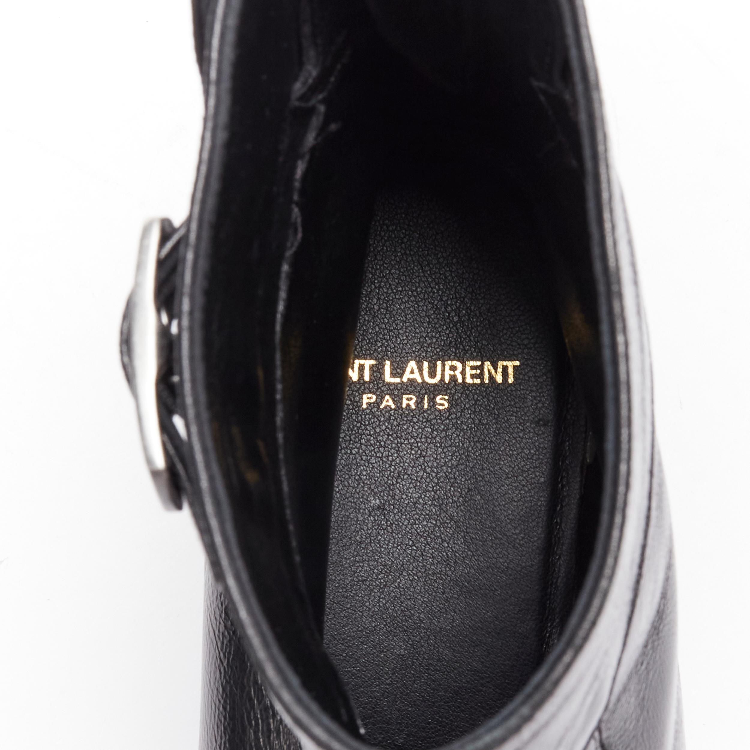 new SAINT LAURENT Miles 30 Age Bootie Baby Eighty black square toe boot EU44 For Sale 8