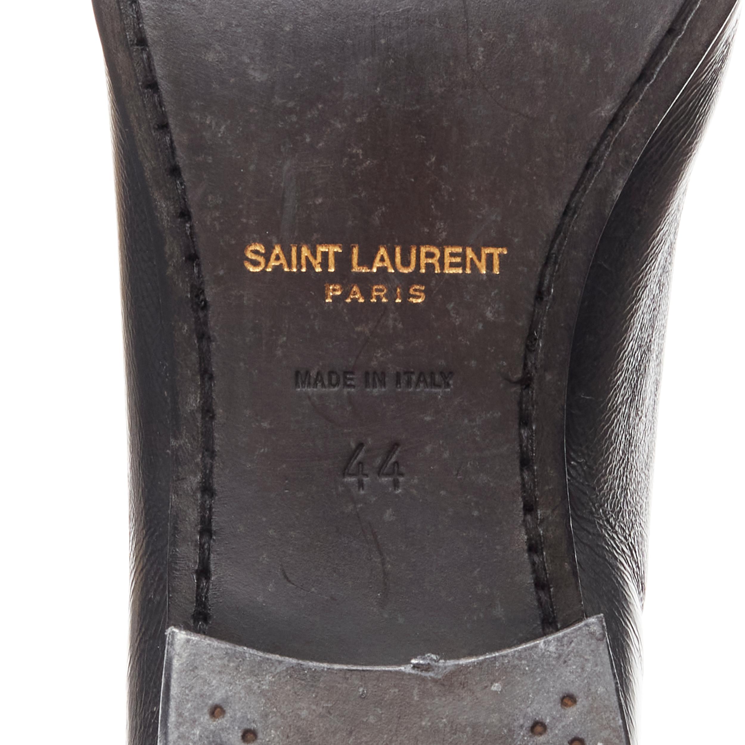 new SAINT LAURENT Miles 30 Age Bootie Baby Eighty black square toe boot EU44 For Sale 9