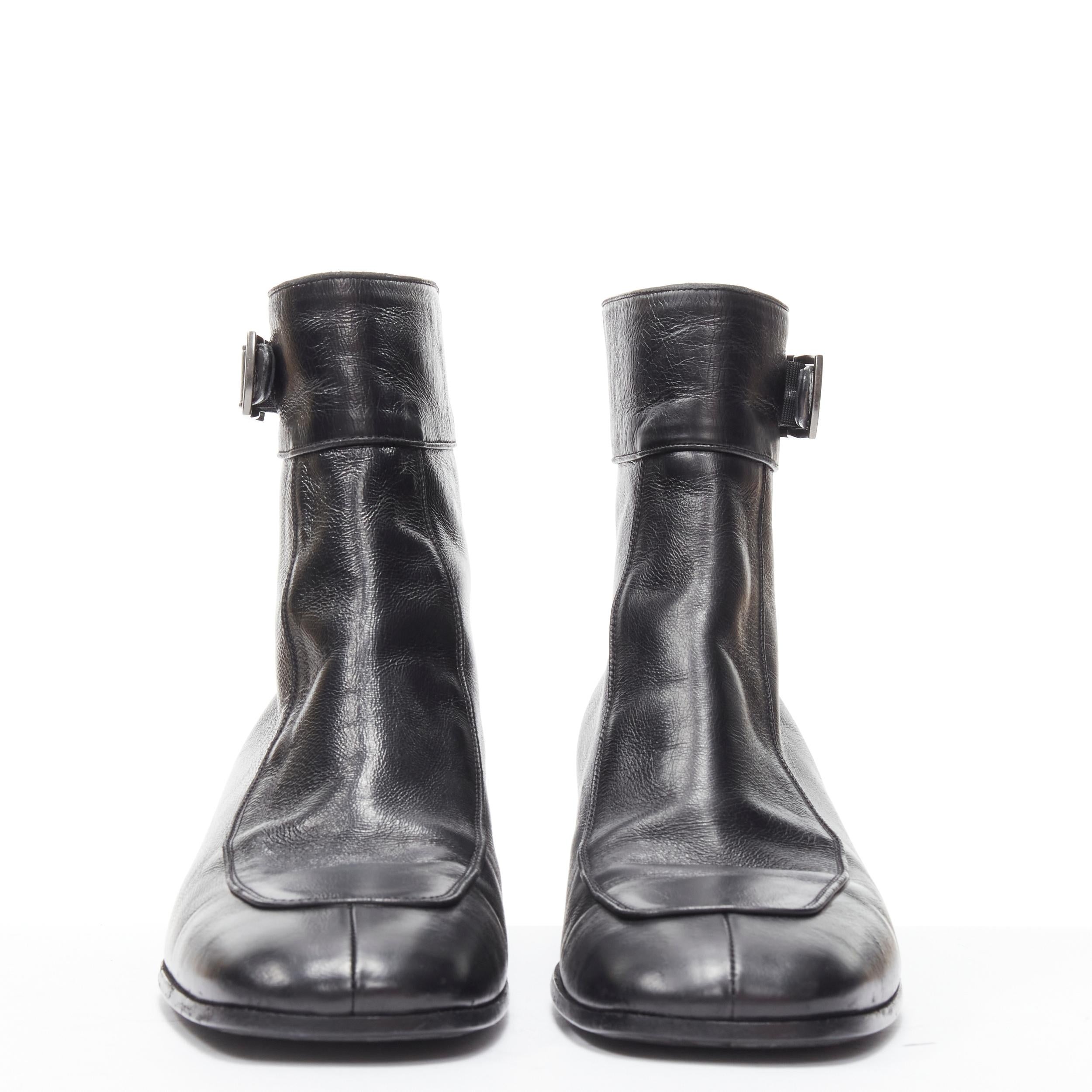 Black new SAINT LAURENT Miles 30 Age Bootie Baby Eighty black square toe boot EU44 For Sale