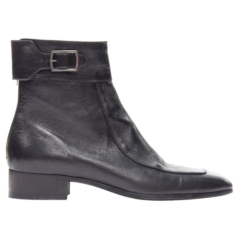 new SAINT LAURENT Miles 30 Age Bootie Baby Eighty black square toe boot ...