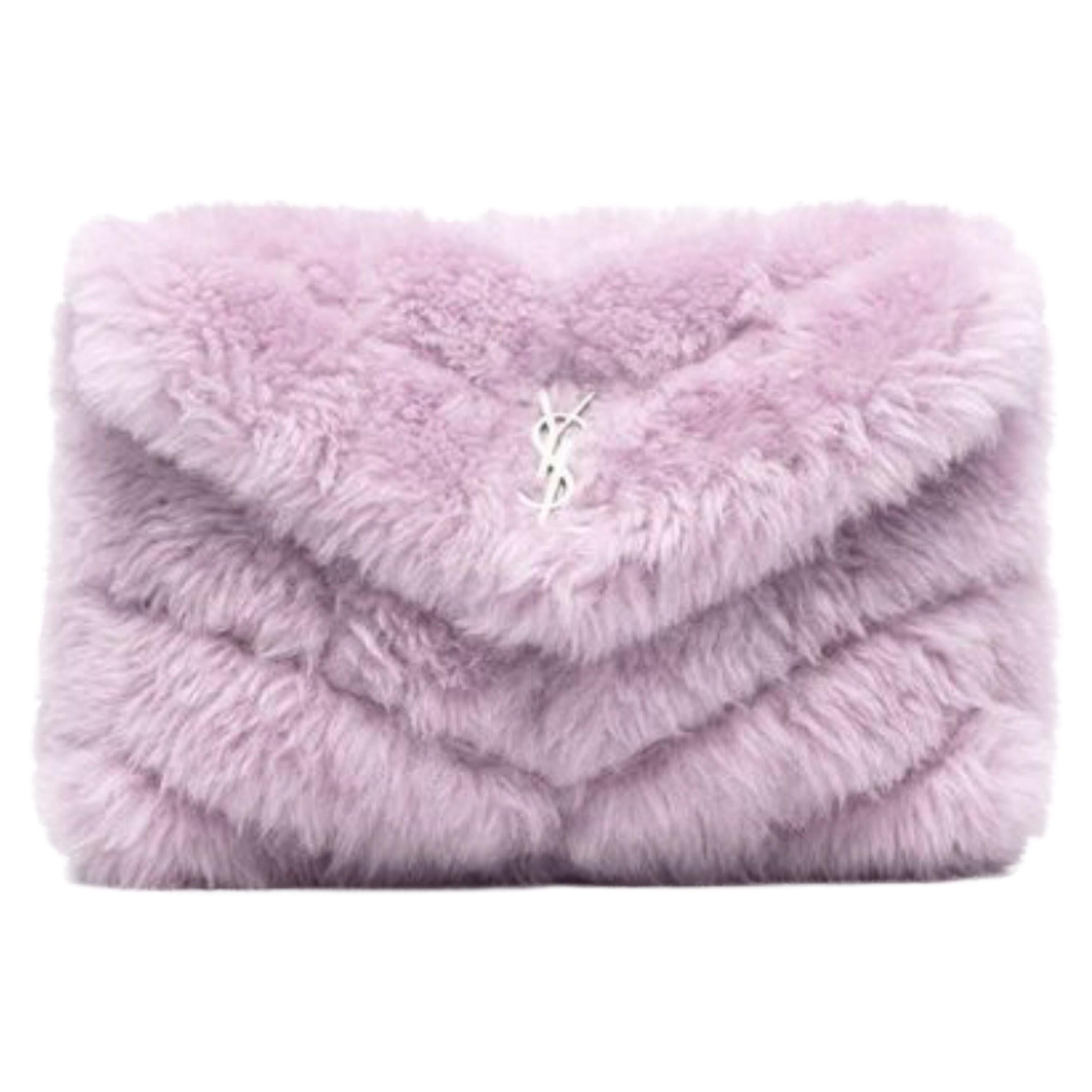 YVES SAINT LAURENT pink leather Y Clutch Bag at 1stDibs yves saint