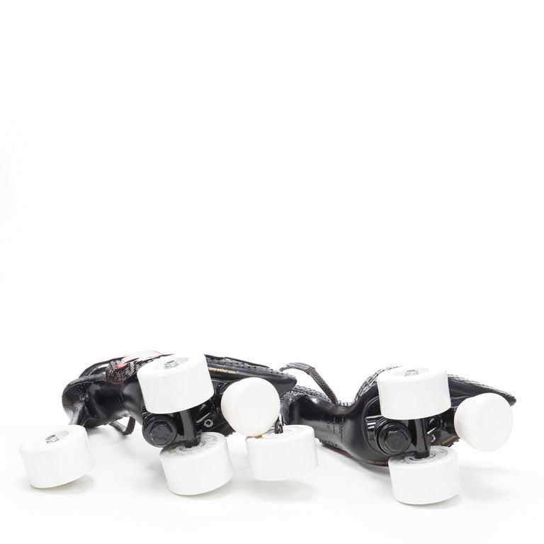 new SAINT LAURENT Roller Skate Heel black velvet strass crystal embellished EU40 at 1stDibs