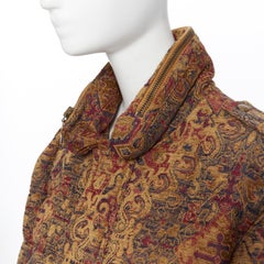 new SAINT LAURENT Runway ethnic tapestry jacquard goose down padded jacket FR42