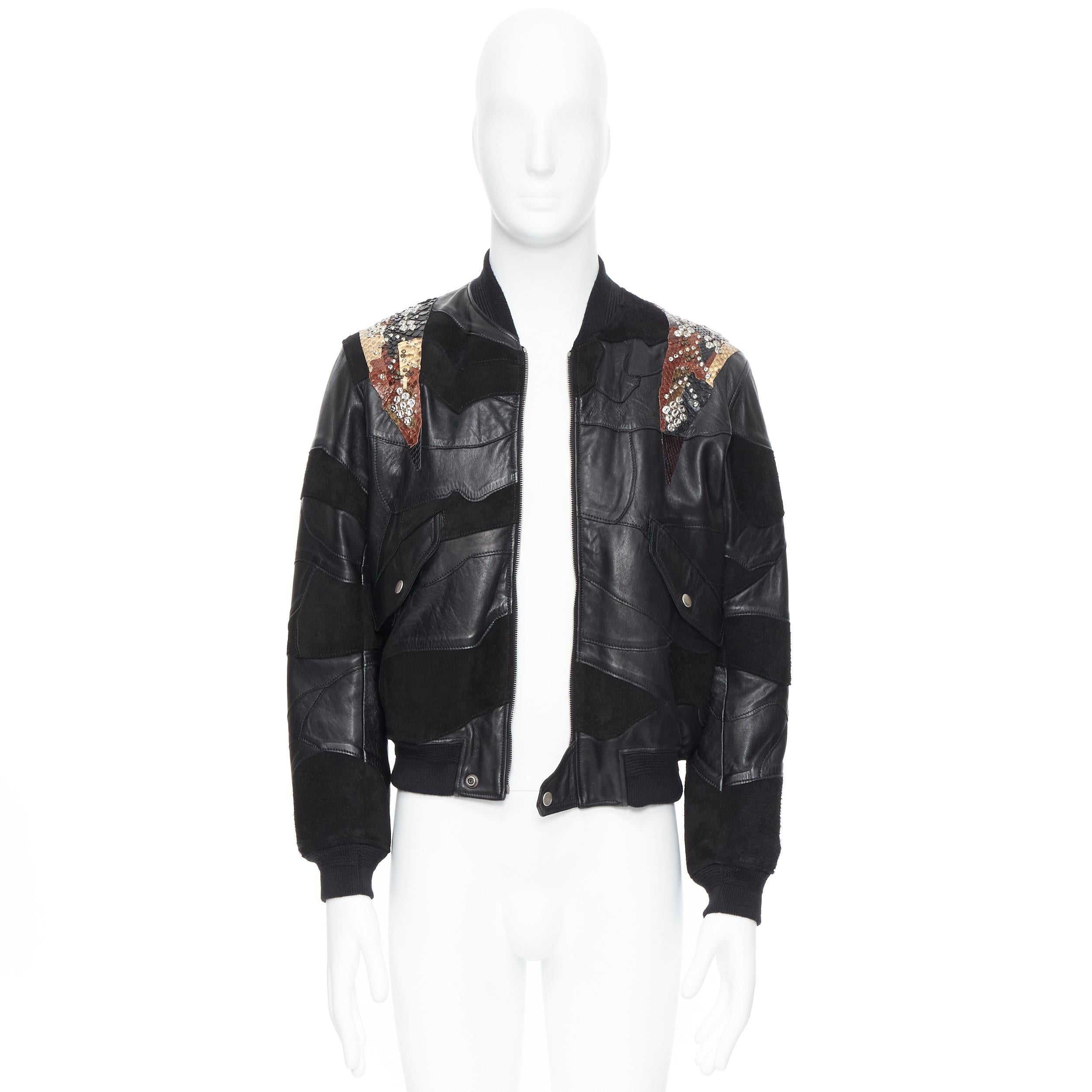 ysl leather bomber jacket