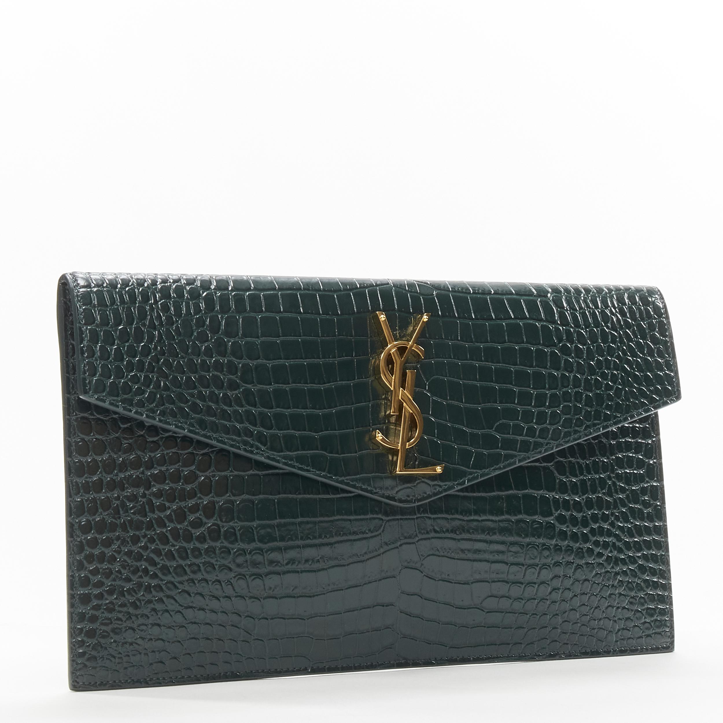 ysl clutch green