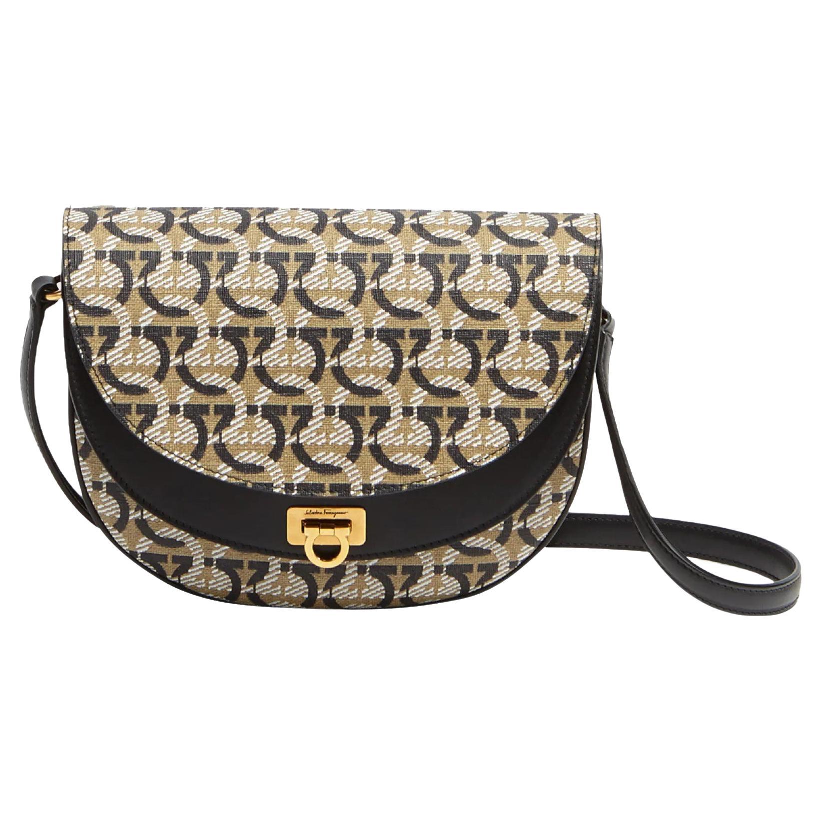 Ferragamo Cross Body Purse with Matching Scarf Belt Set Rare For Sale