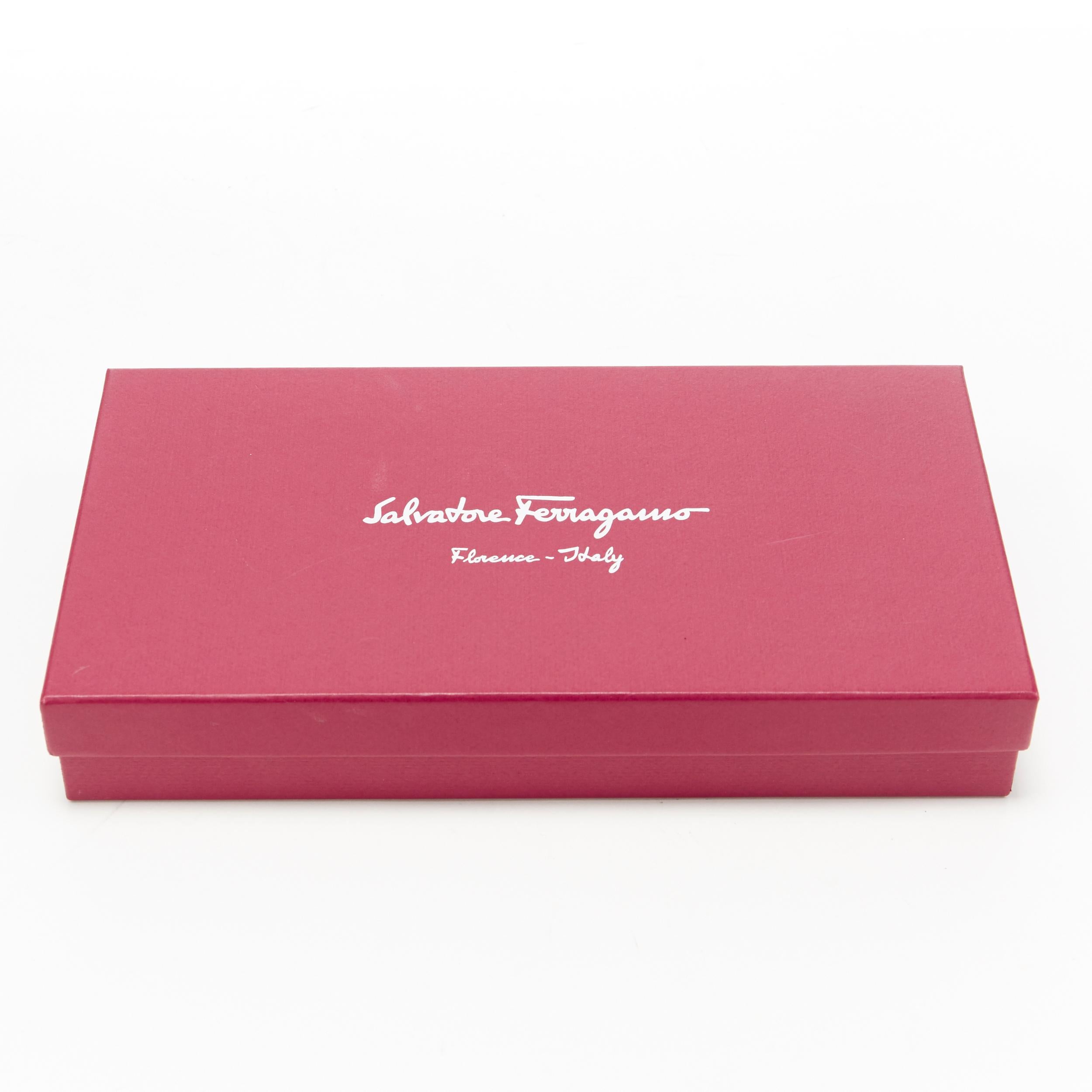 Women's new SALVATORE FERRAGAMO blush pink gold logo top zip wristlet pouch clutch bag
