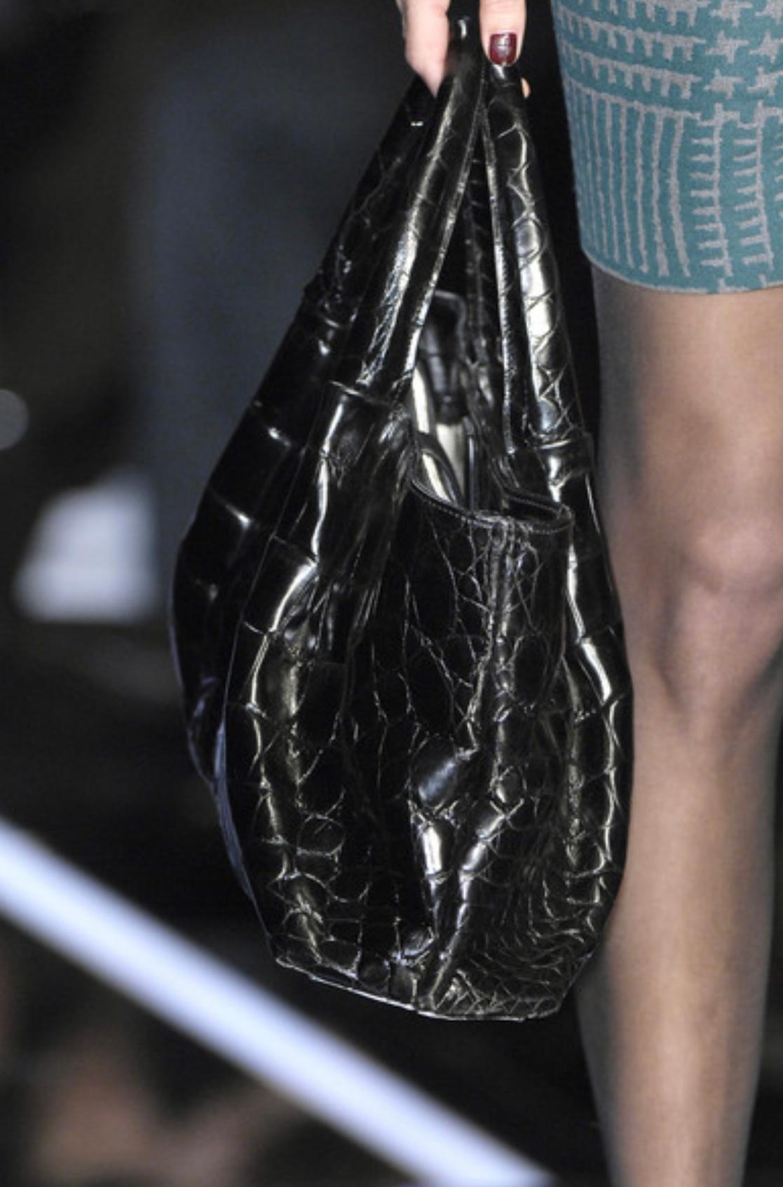 NEW Salvatore Ferragamo Exotic Alligator Skin Tote Top Handle Hand Shoulder Bag For Sale 8
