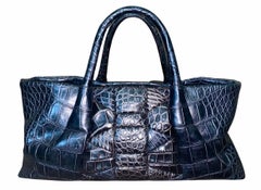 NEW Salvatore Ferragamo Exotic Alligator Skin Tote Top Handle Hand Shoulder Bag