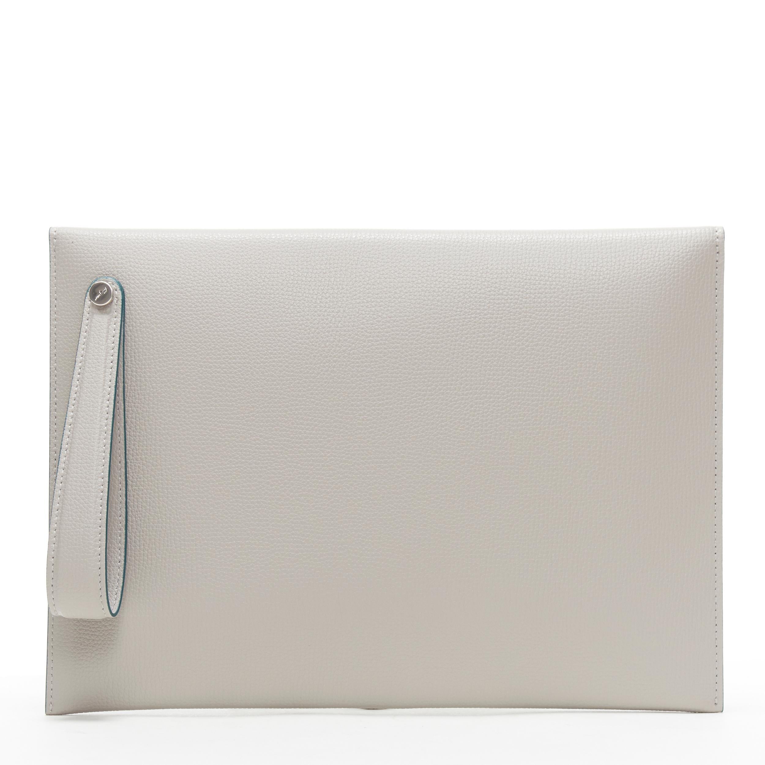blue grey clutch bag