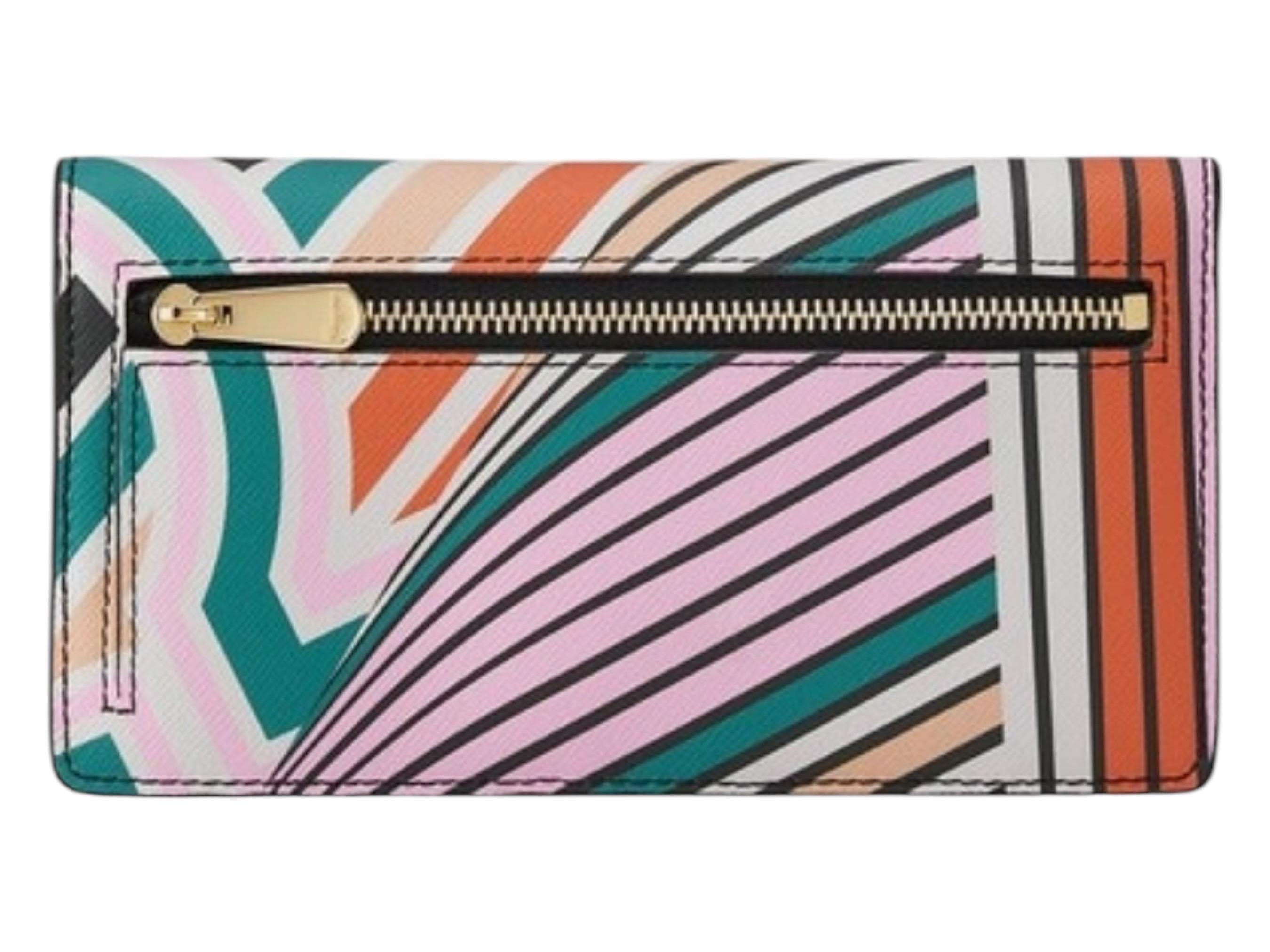 Beige NEW Salvatore Ferragamo Multicolor Gancini Wallet - Full Set For Sale