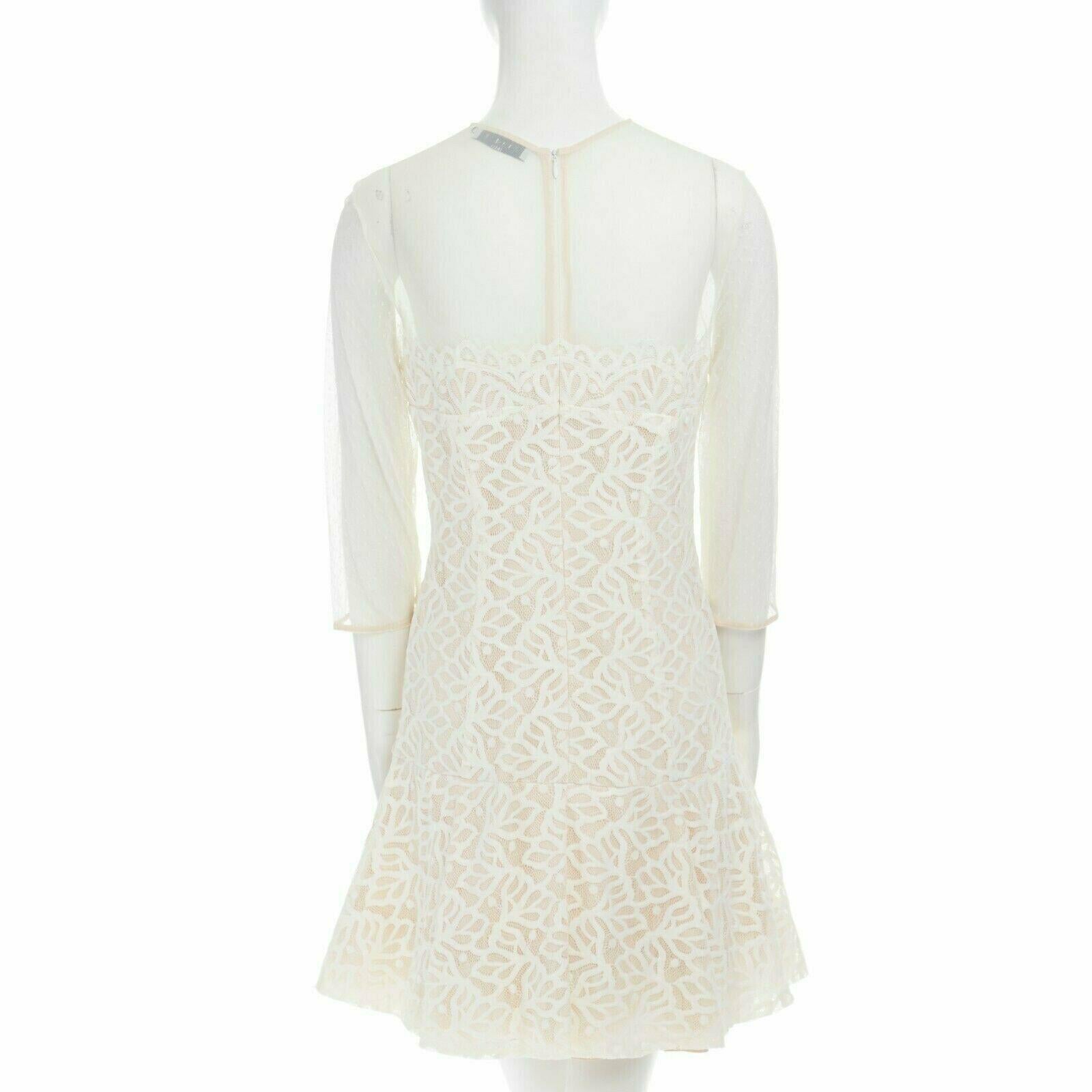 sandro white lace dress