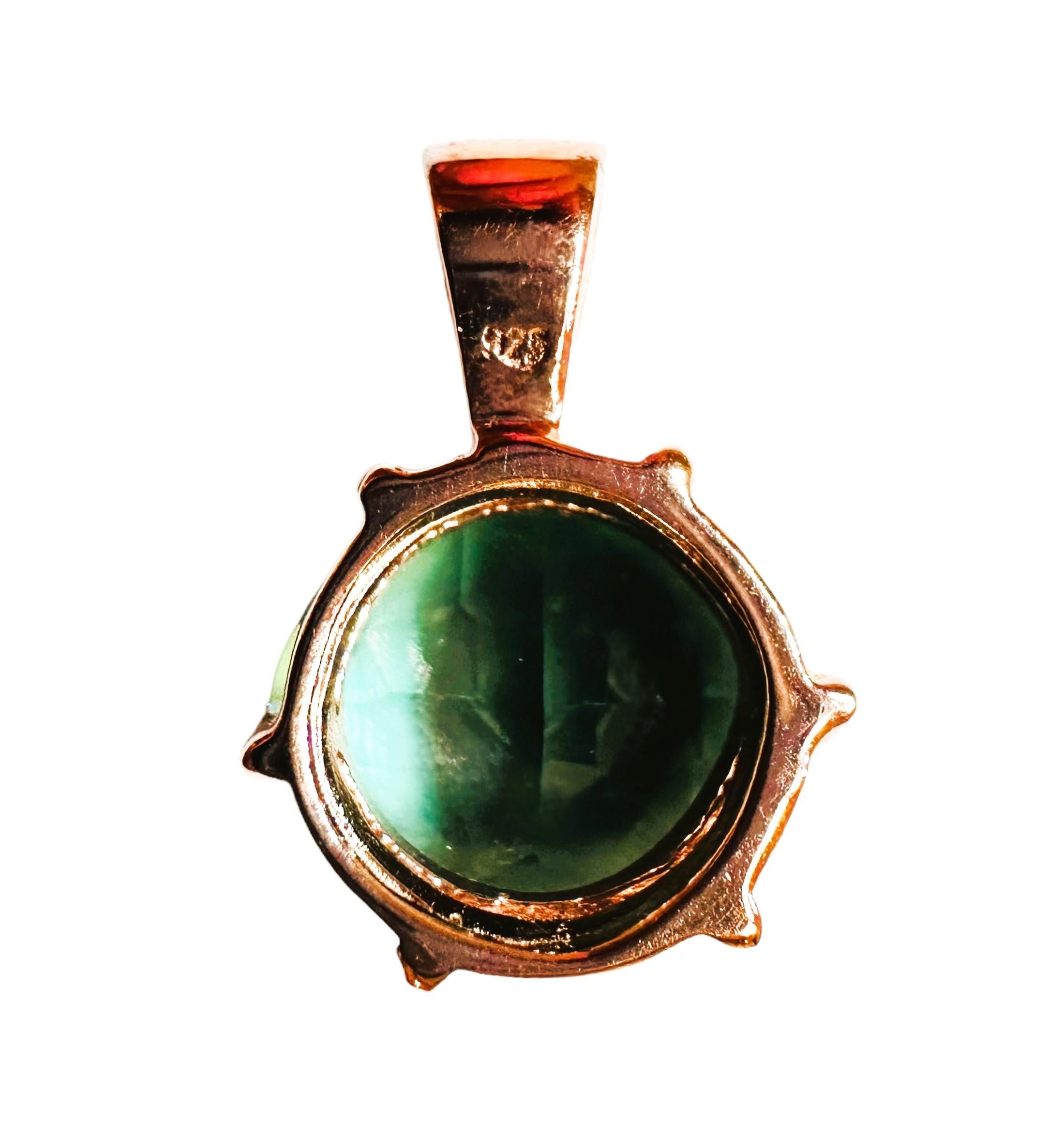 Art Deco New Santa Maria 5.90 ct Greenish Blue Aquamarine RGold Plated Sterling Necklace