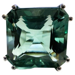 Sterling-Ring, Santa Maria IF 17,40 Karat Aquamarin 
blauer Saphir, neu