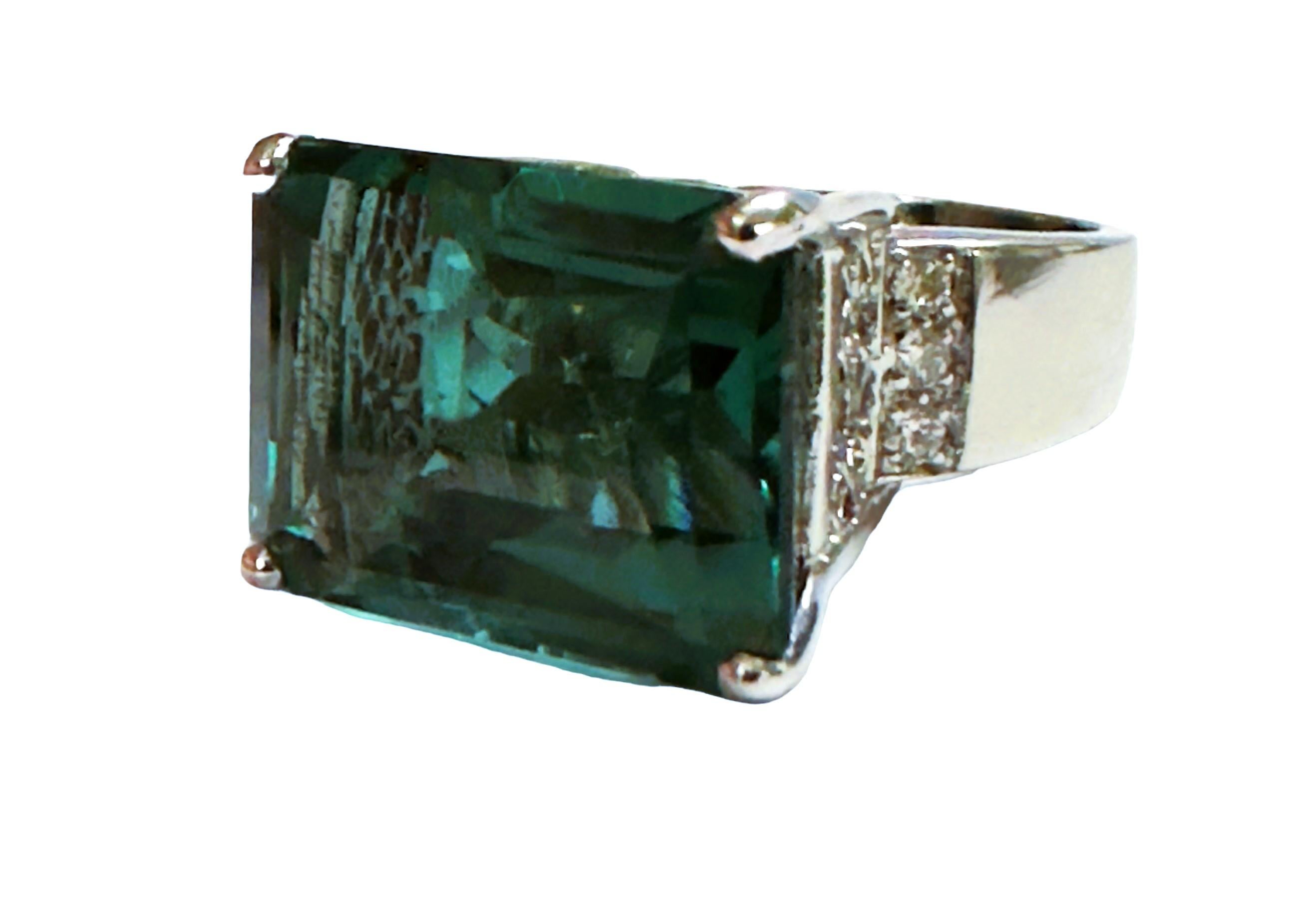 Women's New Santa Maria IF 20 Ct Blue Green Aquamarine Sterling Filigree Ring