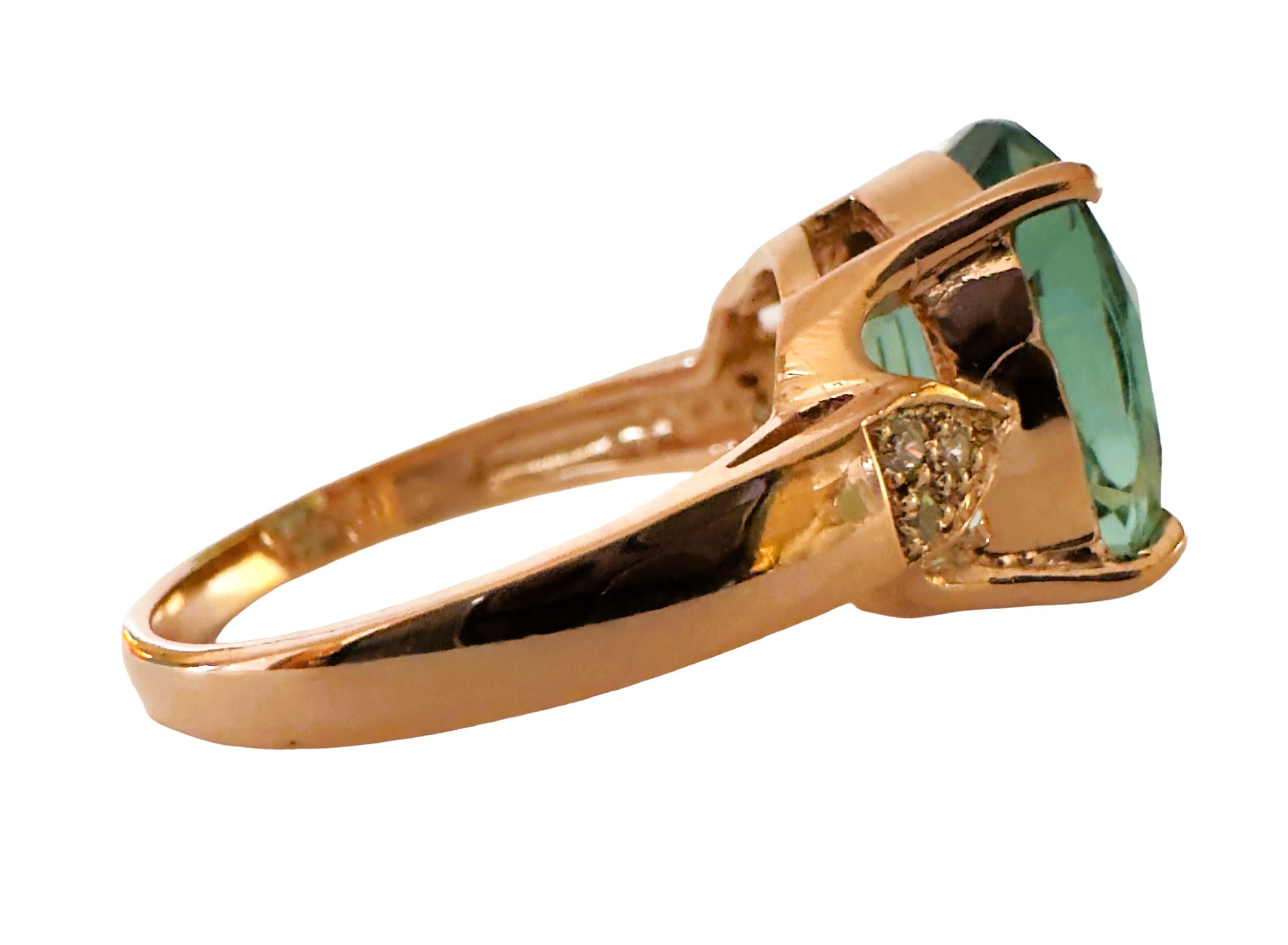 Oval Cut New Santa Maria IF 4.70 Ct Aquamarine & Sapphire RGold Plated Sterling Ring  For Sale