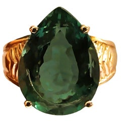 New Santa Maria IF 8.50 Ct Aquamarine Rose Gold Plated Sterling Ring