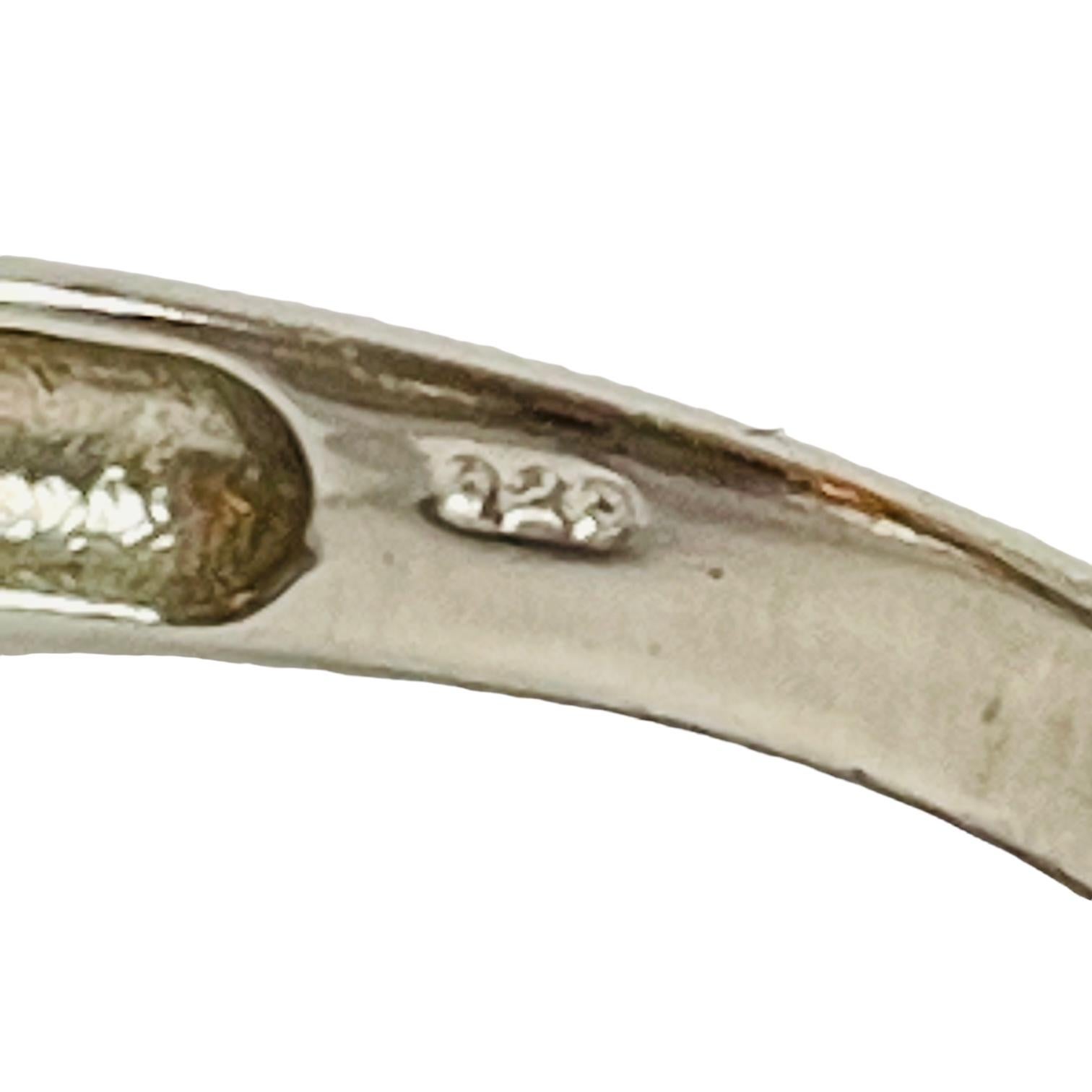 Neuer Saphir Kaschmirblauer runder 4,5 Karat 925 Sterlingsilber Ring Größe 6,75 3