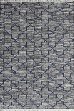 New Scandinavian Design Handwoven Flat Rug Kilim, size 6ft 6in x 9ft 10in