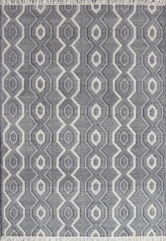 New Scandinavian Design Handwoven Flat Rug Kilim, size 6ft 6in x 9ft 10in