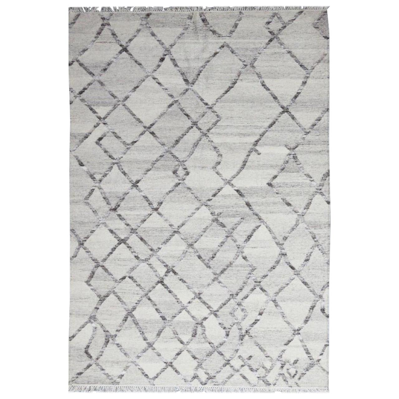Nueva alfombra plana tejida a mano de diseño escandinavo Kilim tamaño 1,80 m x 1,80 m