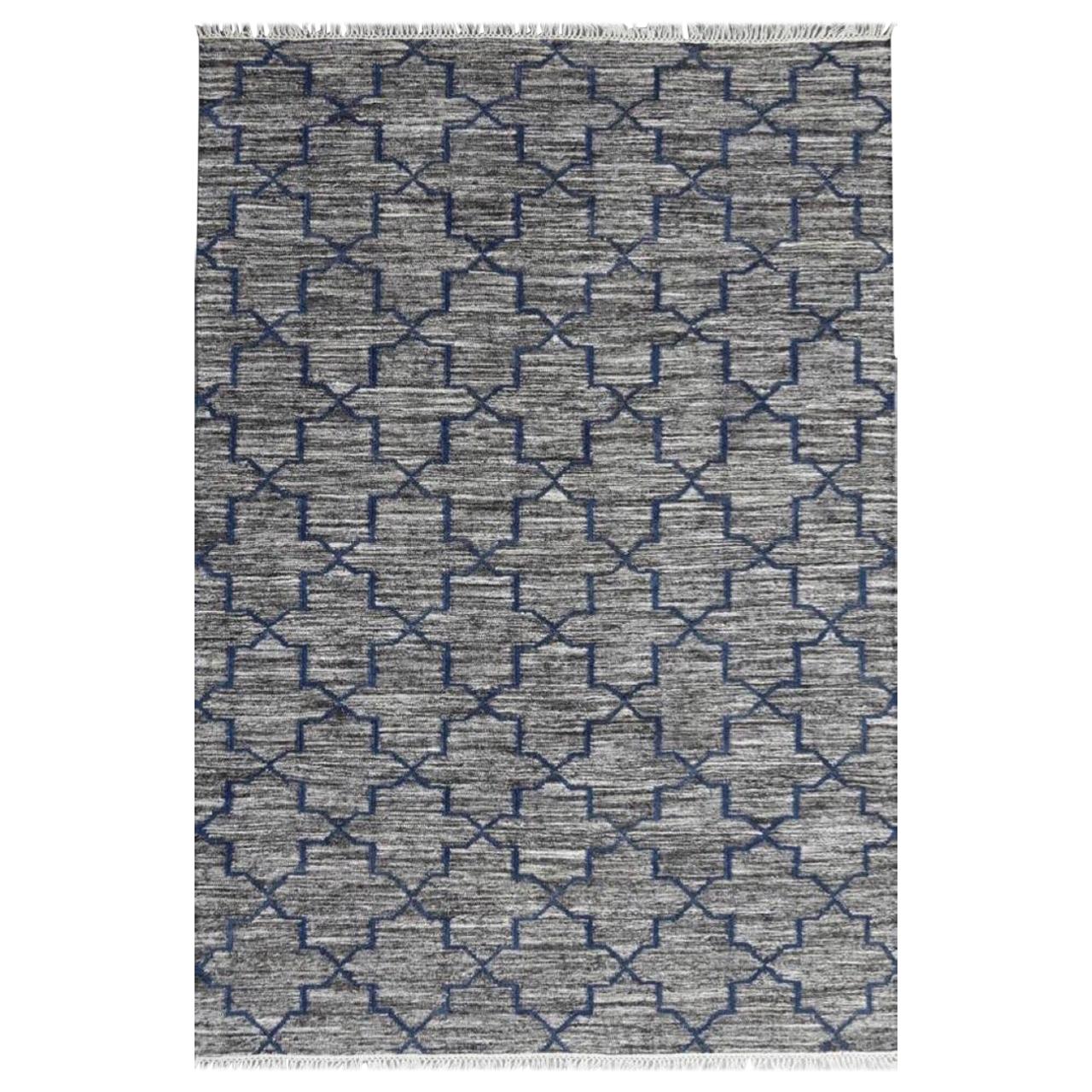 Nueva alfombra plana tejida a mano de diseño escandinavo Kilim, tamaño 1,80 m x 1,80 m