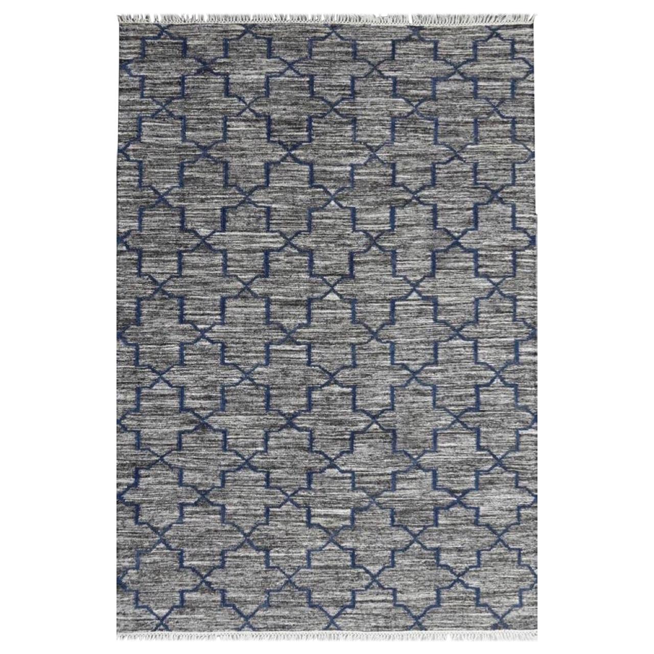 New Scandinavian Design Handwoven Flat Rug Kilim, size 6ft 6in x 9ft 10in