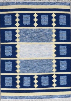 New Scandinavian Design Handwoven Flat Rug Kilim