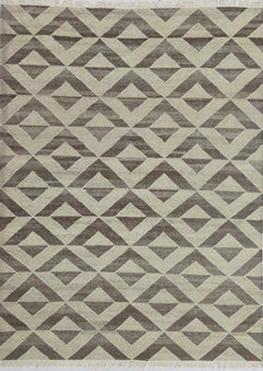 New Scandinavian Design Handwoven Flat Rug Kilim
