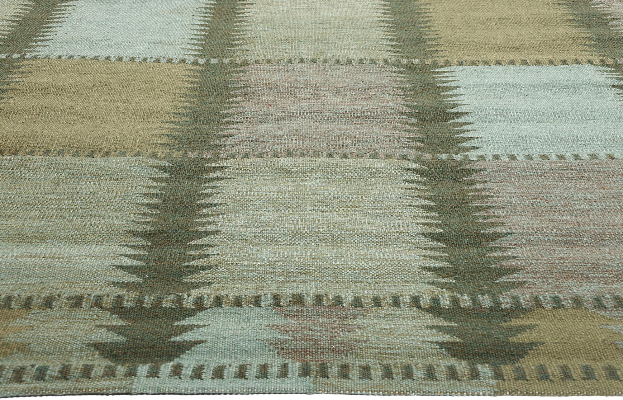 Indiano Nuovo Kilim Röllakan di ispirazione scandinava Greene & Greene svedese in vendita