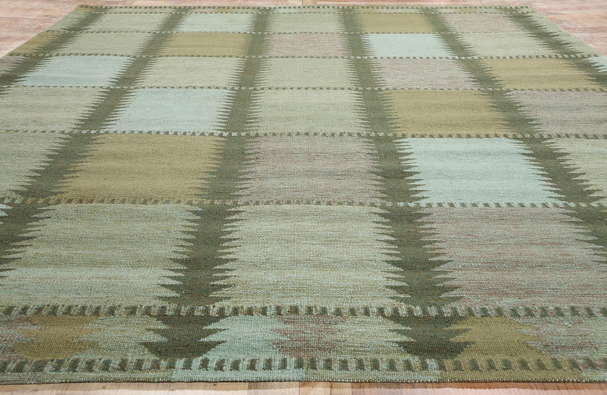 Lana Nuovo Kilim Röllakan di ispirazione scandinava Greene & Greene svedese in vendita