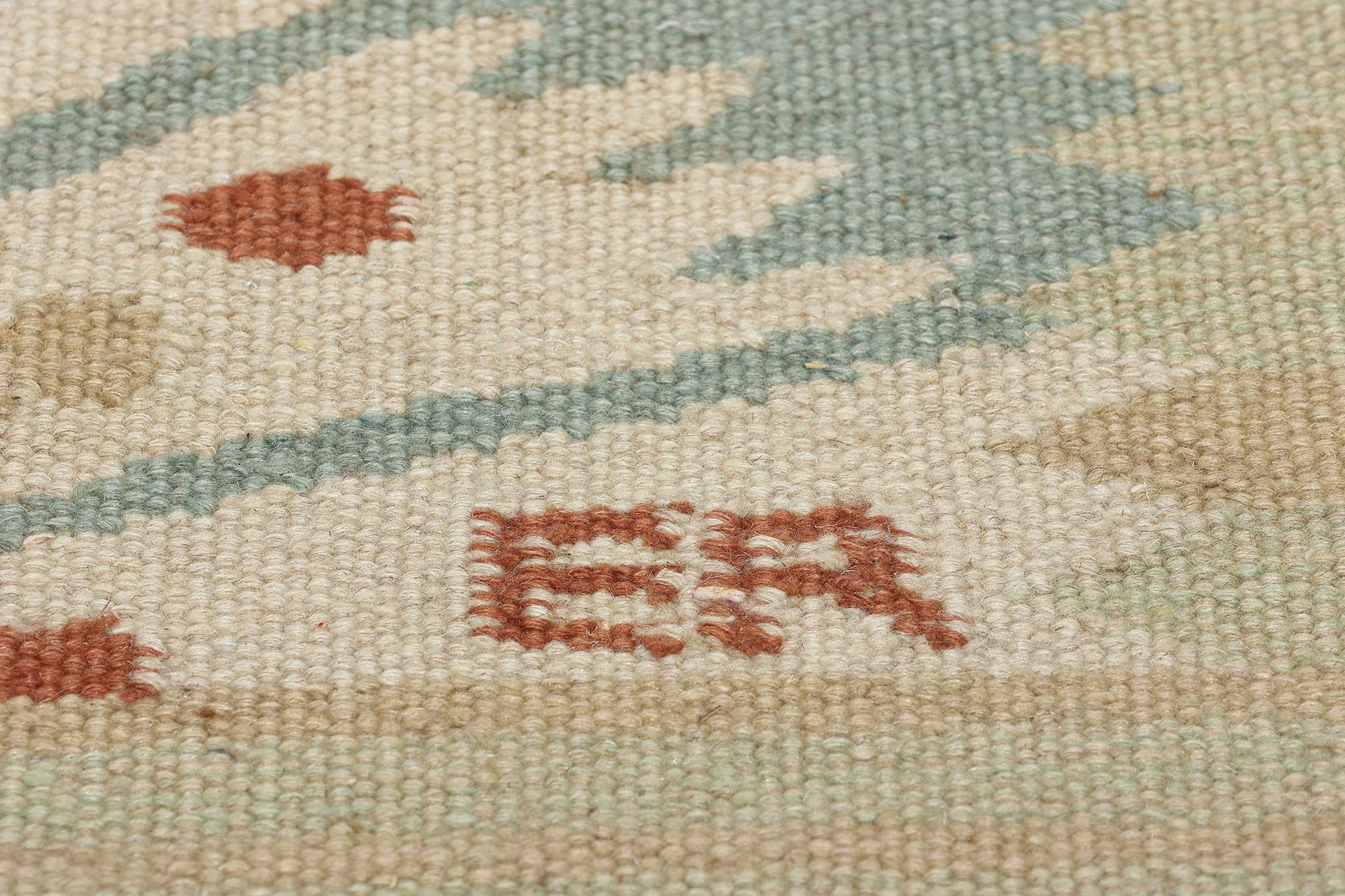 New Scandinavian Swedish Inspired Kilim Röllakan, 09'05 x 11'08 In New Condition For Sale In Dallas, TX