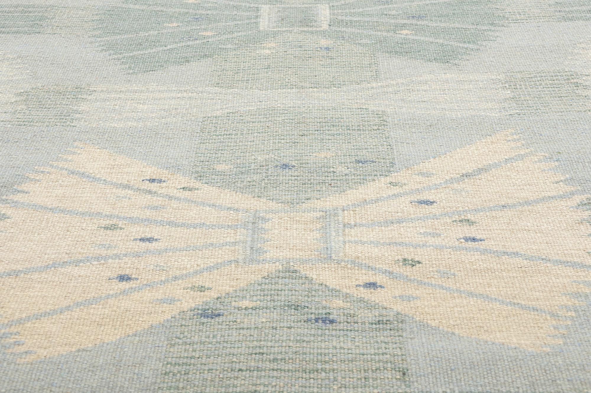 Hand-Woven New Scandinavian Swedish Inspired Kilim Röllakan, 09'05 x 11'10 For Sale