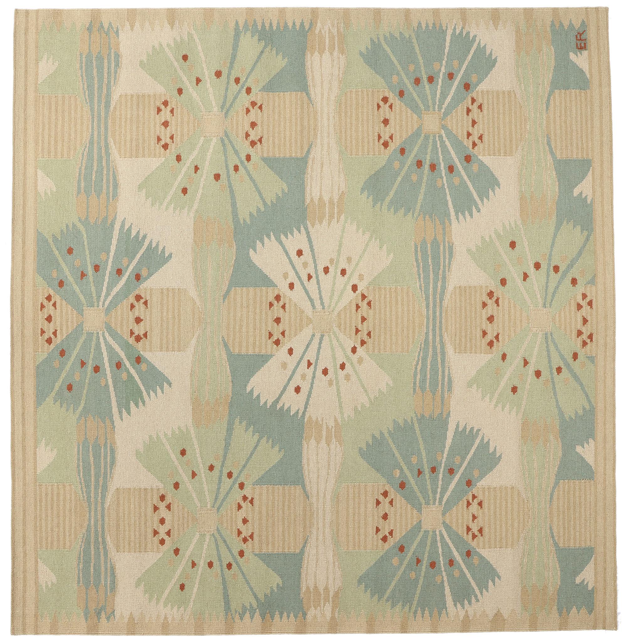 The Modern Scandinavian, ispirato al Kilim Röllakan di ispirazione svedese, 10'03 x 09'10 in vendita 3