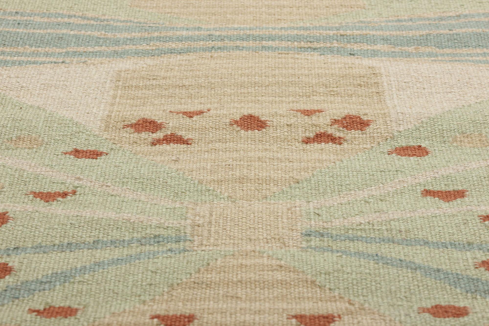The Modern Scandinavian, ispirato al Kilim Röllakan di ispirazione svedese, 10'03 x 09'10 in vendita 1