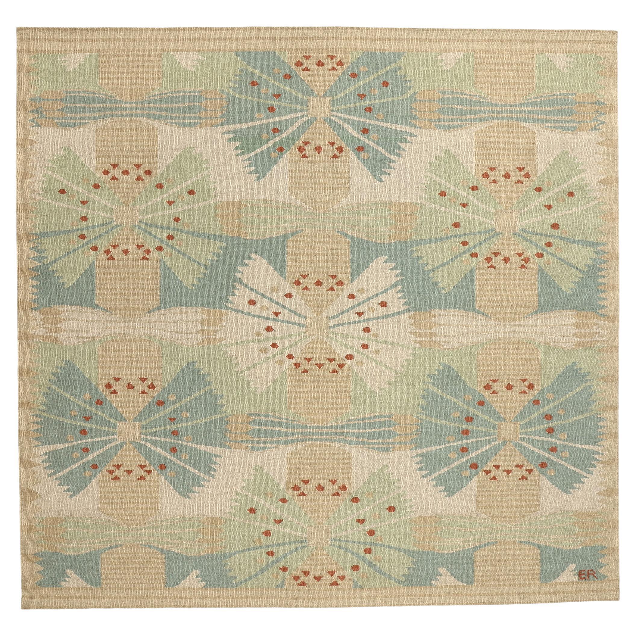 New Scandinavian Modernity Swedish Inspired Kilim Röllakan, 10'03 x 09'10