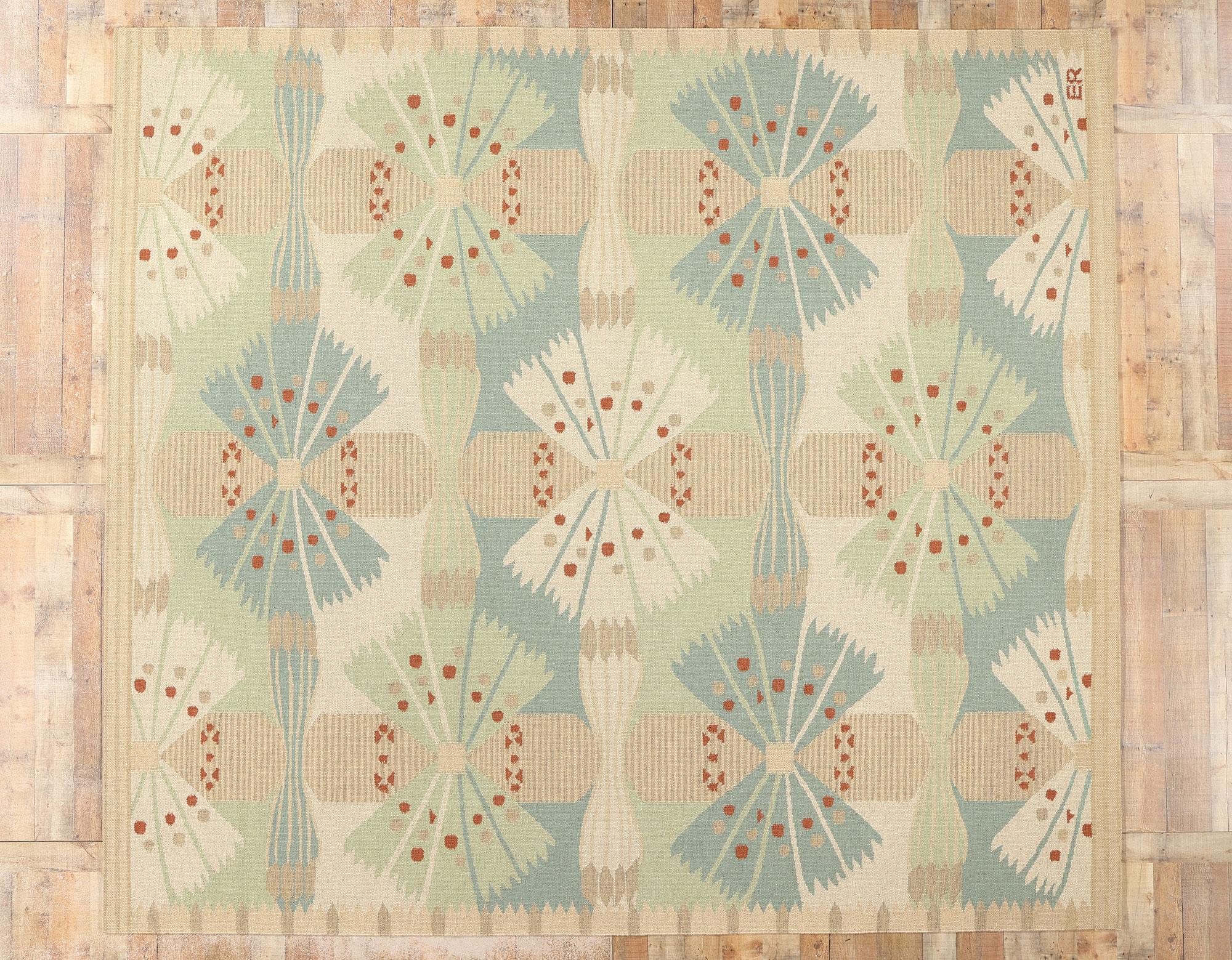 New Scandinavian Swedish Inspired Kilim Röllakan, 10'04 x 11'06 in vendita 2