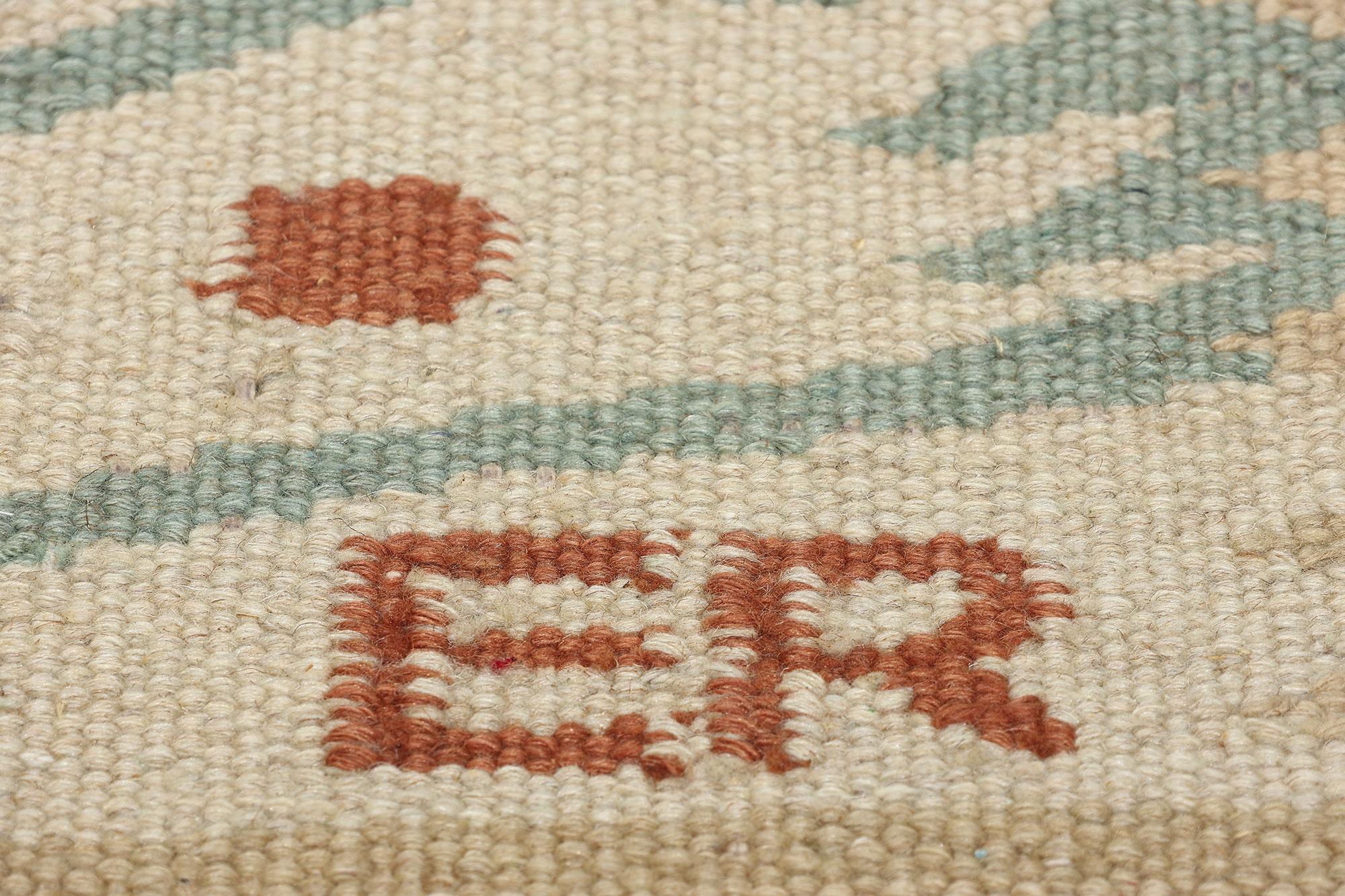 New Scandinavian Swedish Inspired Kilim Röllakan, 10'04 x 11'06 In condizioni Nuovo in vendita a Dallas, TX