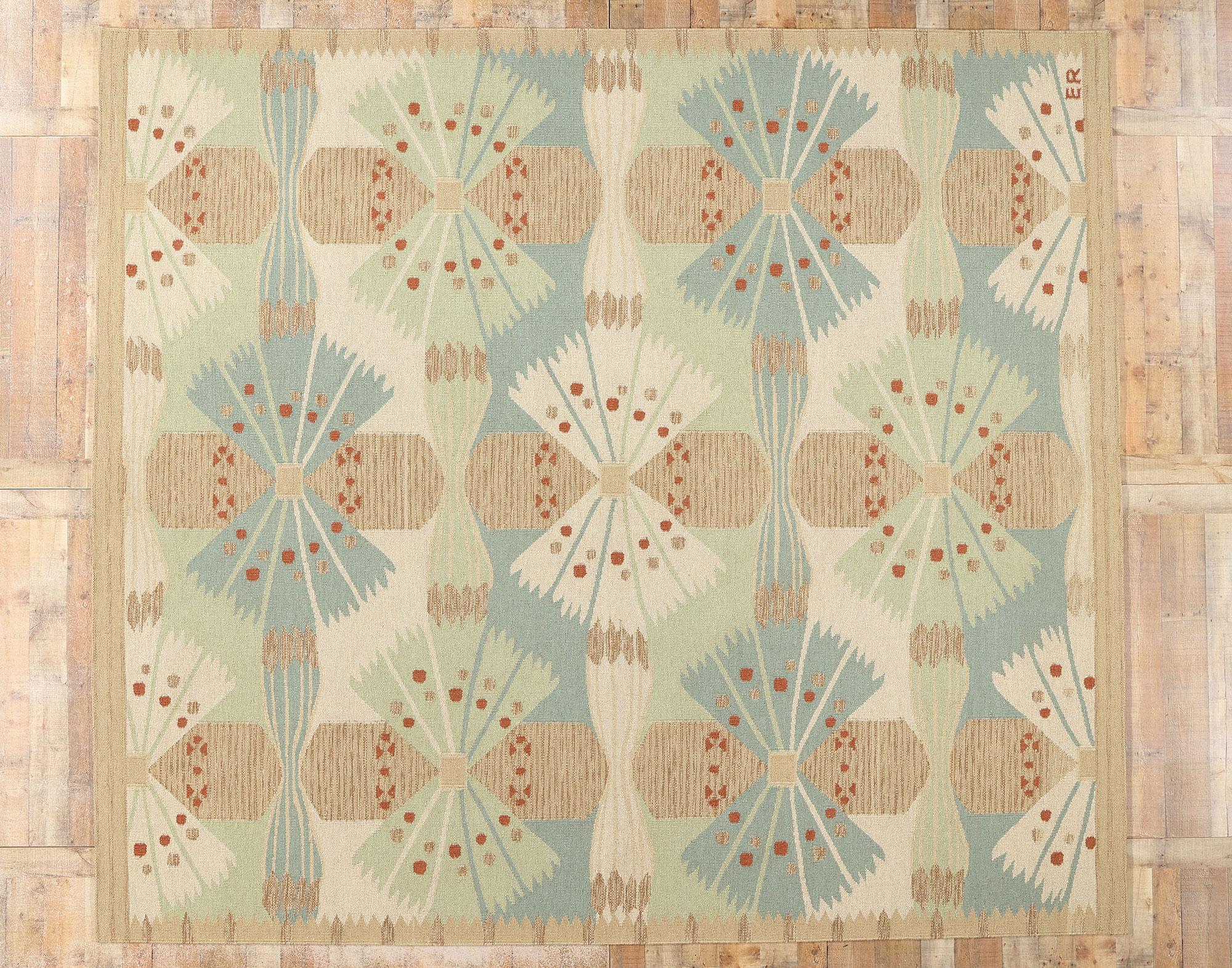 New Scandinavian Swedish Inspired Kilim Röllakan, 10'05 x 11'08 in vendita 2