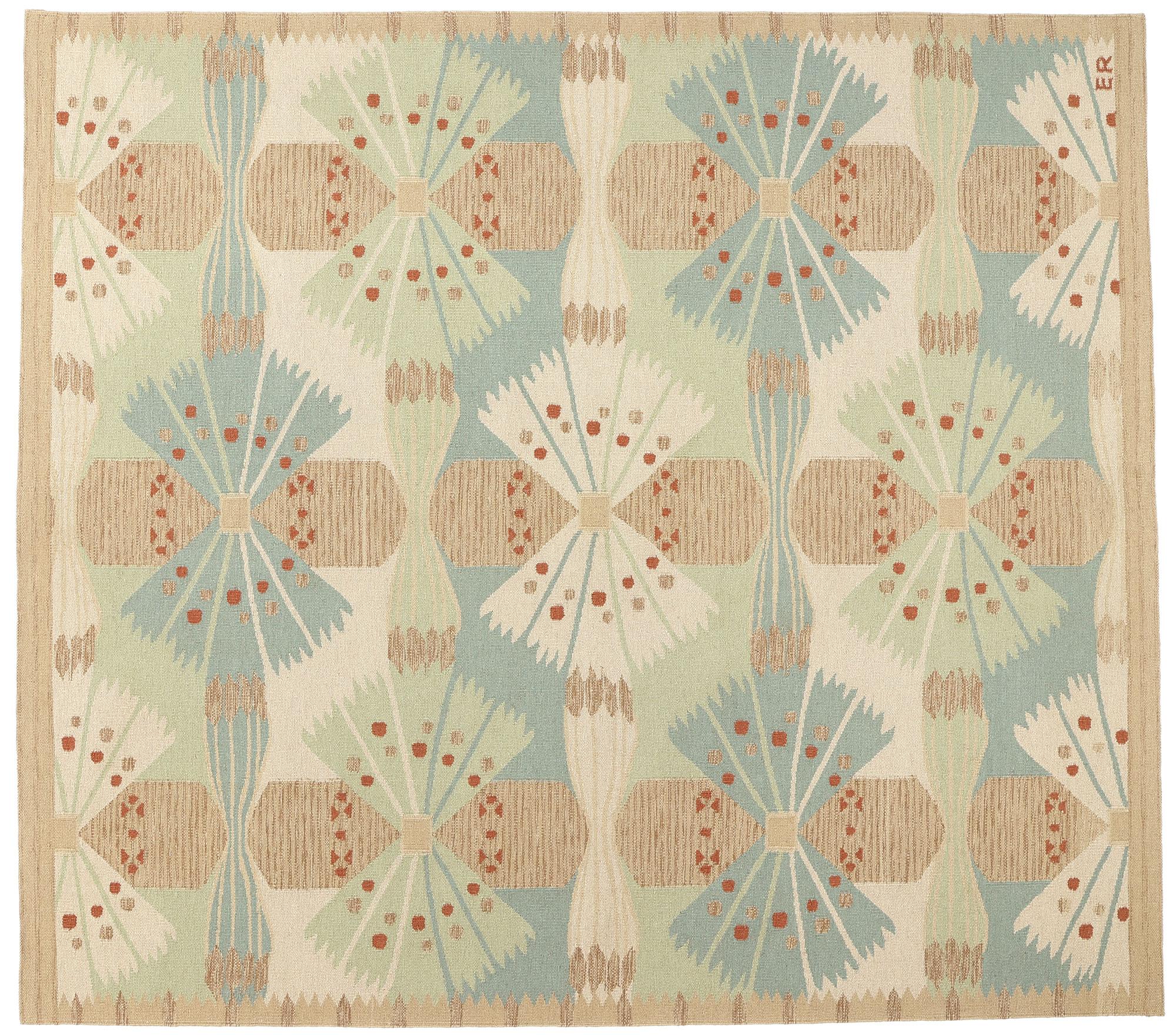 New Scandinavian Swedish Inspired Kilim Röllakan, 10'05 x 11'08 in vendita 3